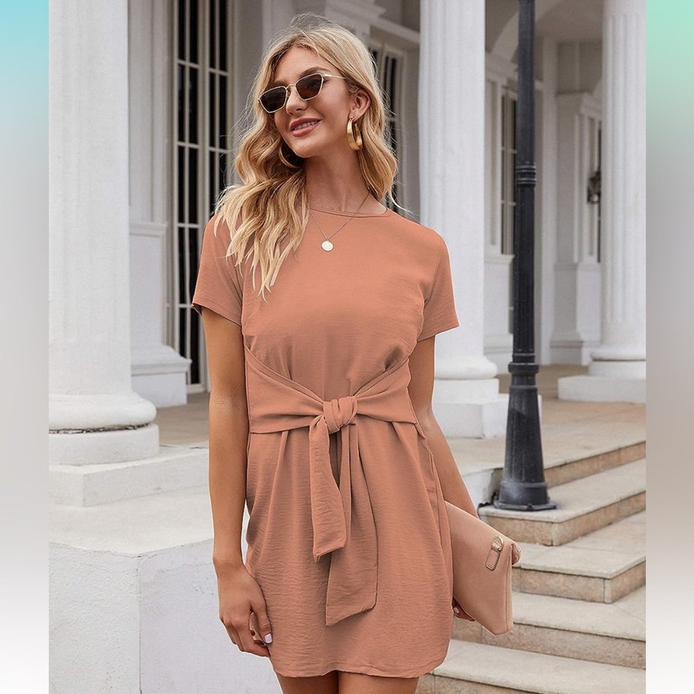 Casual Tie Waist Dress